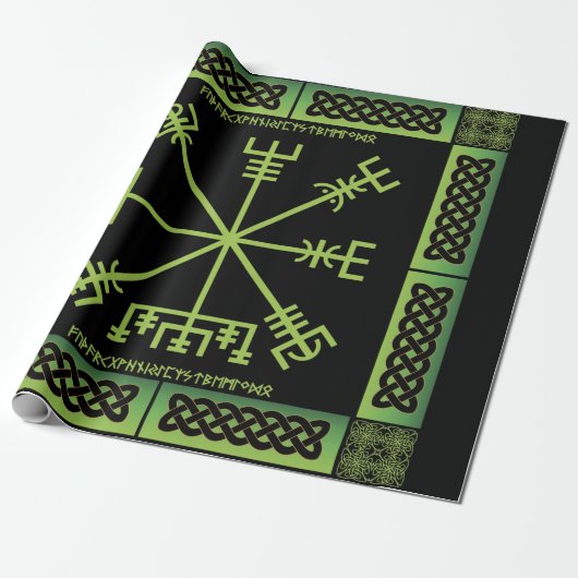 Celtic Vegvisier Wrapping Paper Geschenkpapier (Ungerollt)