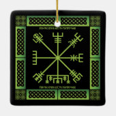 Celtic Vegvisir Ornament (Square) (Rückseite)