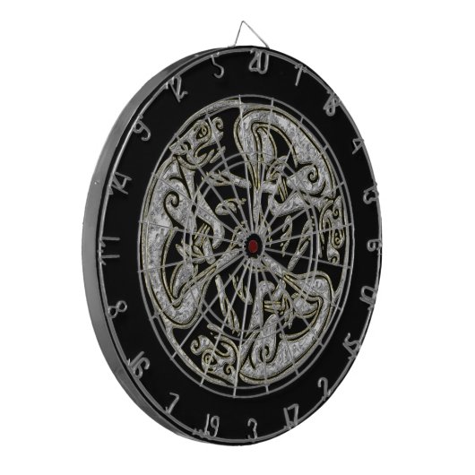 Celtic verfolgt traditionelles Verzierungsgold und Dartscheibe (Vorderseite Links)