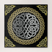 Celtic/viking circle geflochtenes Knoten Silber un Puzzle (Horizontal)
