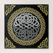 Celtic/viking circle geflochtenes Knoten Silber un Puzzle (Vertikal)