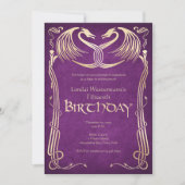 Celtic Viking Dragon Birthday Einladung (Vorderseite)