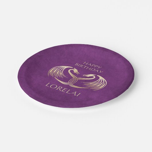 Celtic Viking Dragon Birthday Pappteller (Schrägansicht)