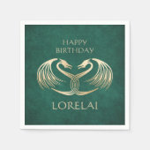 Celtic Viking Dragon Birthday Serviette (Vorderseite)