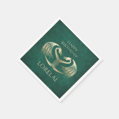 Celtic Viking Dragon Birthday Serviette (Ecke)