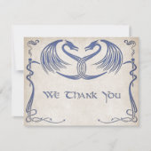 Celtic Viking Dragon Wedding Dankeskarte (Vorderseite)