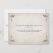 Celtic Viking Dragon Wedding Dankeskarte (Rückseite)