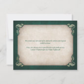 Celtic Viking Dragon Wedding Dankeskarte (Rückseite)