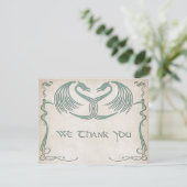 Celtic Viking Dragon Wedding Dankeskarte (Stehend Vorderseite)