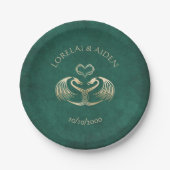 Celtic Viking Dragon Wedding Pappteller (Vorderseite)