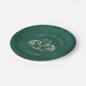 Celtic Viking Dragon Wedding Pappteller (Schrägansicht)
