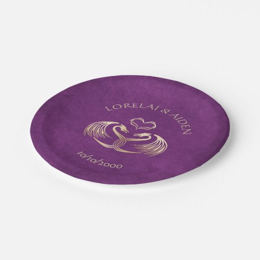 Celtic Viking Dragon Wedding Pappteller (Schrägansicht)