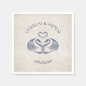 Celtic Viking Dragon Wedding Serviette (Vorderseite)