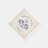 Celtic Viking Dragon Wedding Serviette (Ecke)