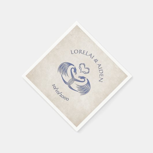 Celtic Viking Dragon Wedding Serviette (Ecke)