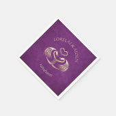 Celtic Viking Dragon Wedding Serviette (Ecke)