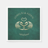 Celtic Viking Dragon Wedding Serviette (Vorderseite)