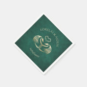 Celtic Viking Dragon Wedding Serviette (Ecke)