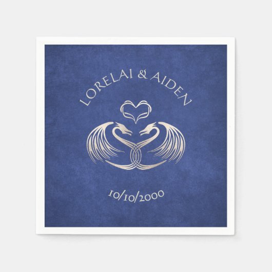 Celtic Viking Dragon Wedding Serviette (Vorderseite)