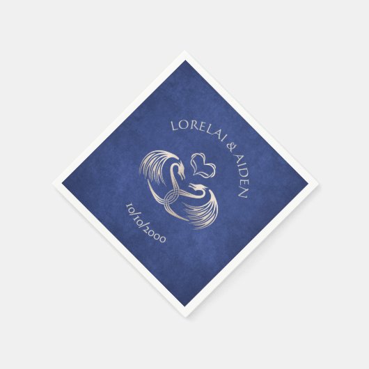 Celtic Viking Dragon Wedding Serviette (Ecke)