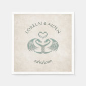 Celtic Viking Dragon Wedding Serviette (Vorderseite)