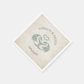 Celtic Viking Dragon Wedding Serviette (Ecke)