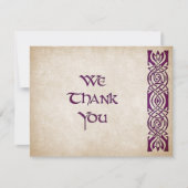 Celtic Viking Fantasy Wedding Dankeskarte (Vorderseite)