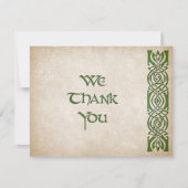 Celtic Viking Fantasy Wedding Dankeskarte (Vorderseite)