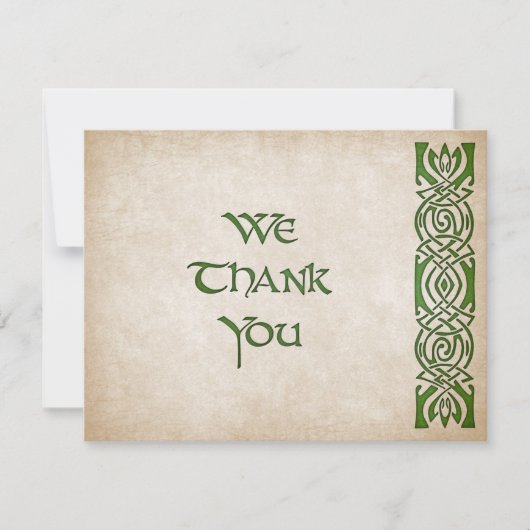 Celtic Viking Fantasy Wedding Dankeskarte (Vorderseite)