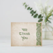 Celtic Viking Fantasy Wedding Dankeskarte (Stehend Vorderseite)