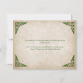Celtic Viking Fantasy Wedding Dankeskarte (Rückseite)