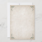 Celtic Viking Fantasy Wedding Einladung (Rückseite)