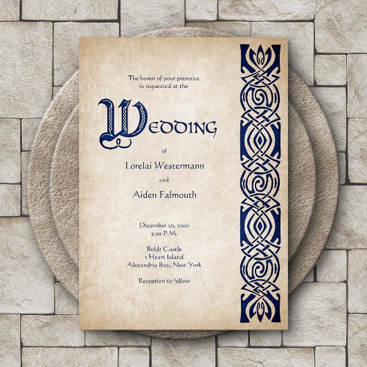 Celtic Viking Fantasy Wedding Einladung