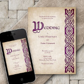 Celtic Viking Fantasy Wedding Einladung