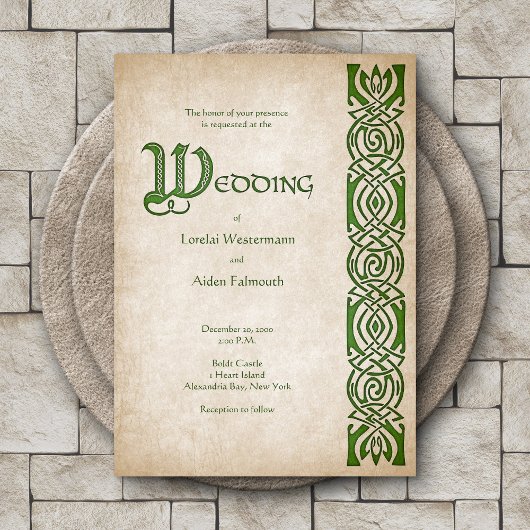 Celtic Viking Fantasy Wedding Einladung