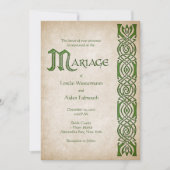 Celtic Viking Fantasy Wedding Einladung (Vorderseite)