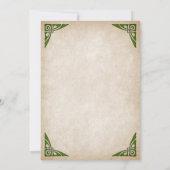 Celtic Viking Fantasy Wedding Einladung (Rückseite)