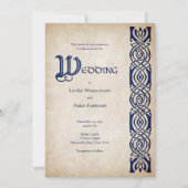 Celtic Viking Fantasy Wedding Einladung (Vorderseite)