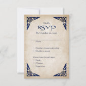 Celtic Viking Fantasy Wedding RSVP Karte (Vorderseite)