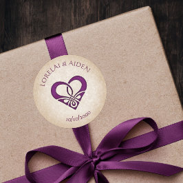 Celtic Viking Fantasy Wedding Runder Aufkleber