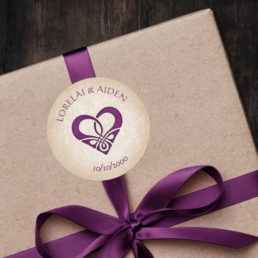 Celtic Viking Fantasy Wedding Runder Aufkleber