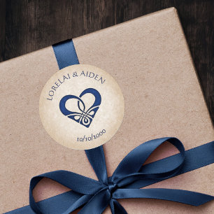 Celtic Viking Fantasy Wedding Runder Aufkleber