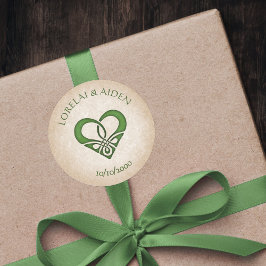 Celtic Viking Fantasy Wedding Runder Aufkleber