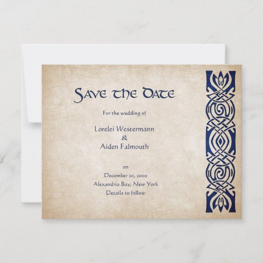 Celtic Viking Fantasy Wedding Save The Date (Vorderseite)