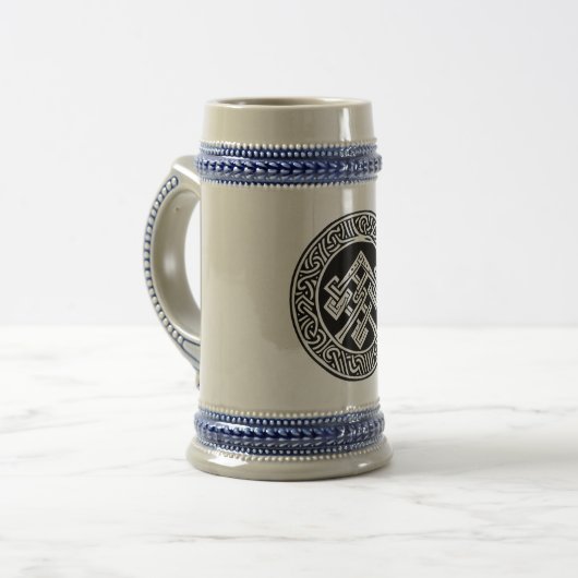 Celtic & Viking Inspiriert Artwork Beer Stein Bierglas (Vorderseite Links)