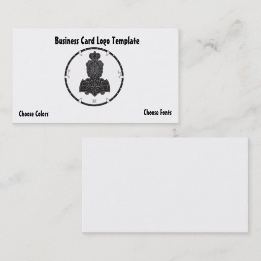 Celtic Viking Logo Theme Visitenkarte (Vorne/Hinten)