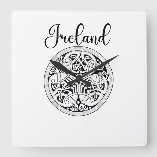 Celtic Wall Clock Quadratische Wanduhr (Vorderseite)