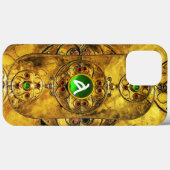 CELTIC WARRIOR SHIELD EMERALD RUBY GEM MONOGRAM Case-Mate iPhone HÜLLE (Rückseite (Horizontal))