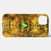 CELTIC WARRIOR SHIELD EMERALD RUBY GEM MONOGRAM Case-Mate iPhone HÜLLE (Rückseite (Horizontal))