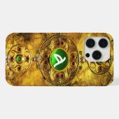 CELTIC WARRIOR SHIELD EMERALD RUBY GEM MONOGRAM iPhone HÜLLE (Rückseite (Horizontal))